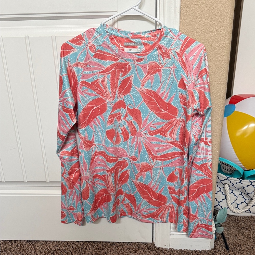 Columbia Red and Blue Patterned Shirt